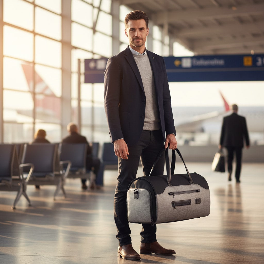 Sac porte-costume en situation de déplacement professionnel