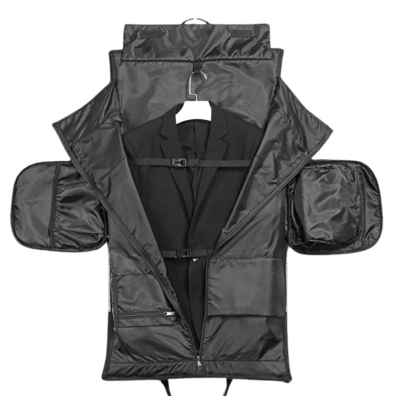 Compartiment costume ouvert du sac de voyage