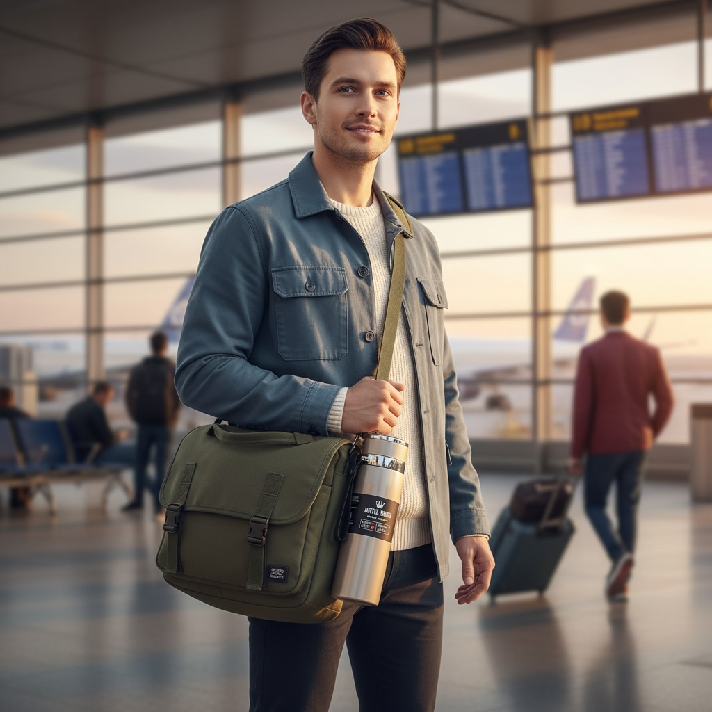 Thermos à thé utilisé en voyage