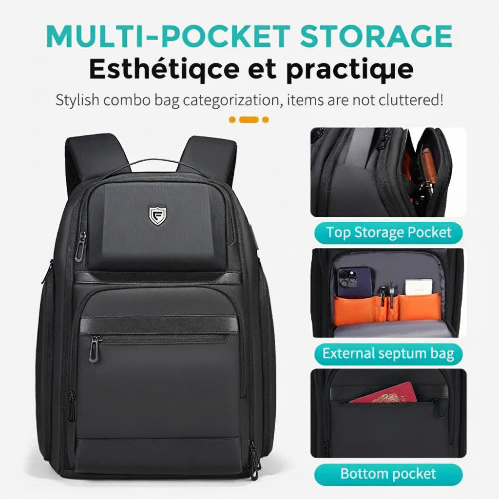 Extension de volume du sac à dos de voyage