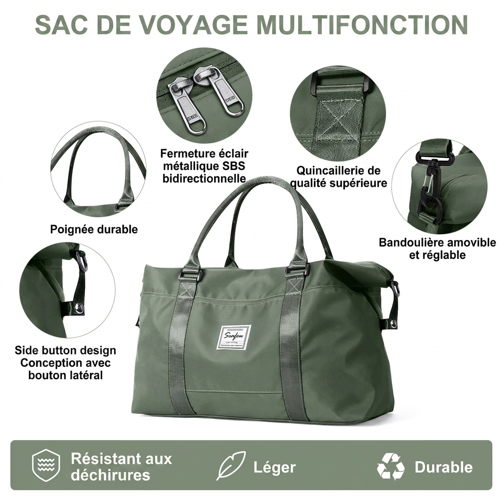 Dimensions du sac de voyage cabine 45x36x20 cm