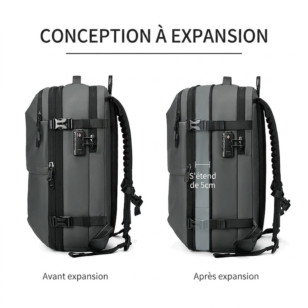 Capacité intérieure du sac à dos de voyage