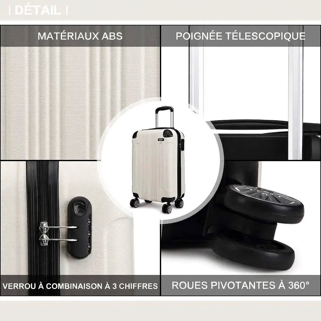 Intérieur compartimenté de la valise 105 litres
