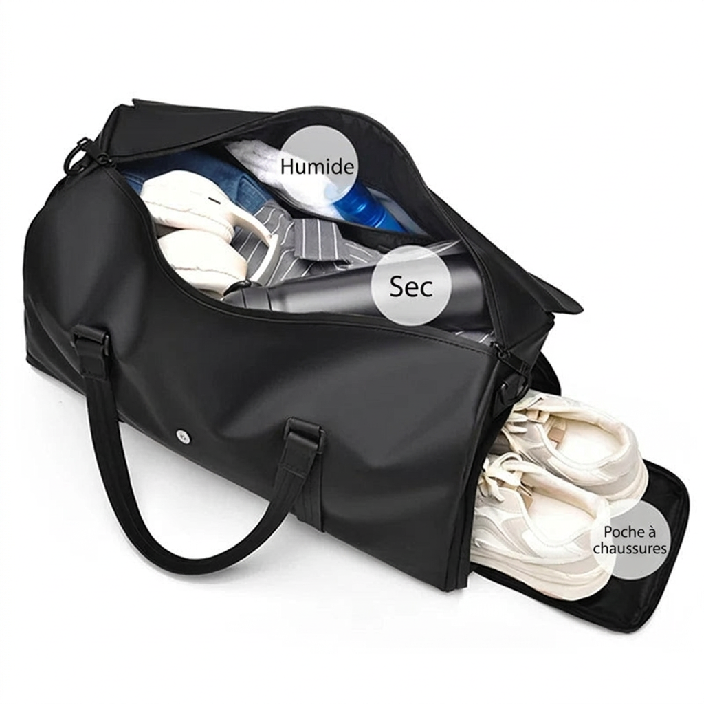 Détails et poches du sac cabine de voyage