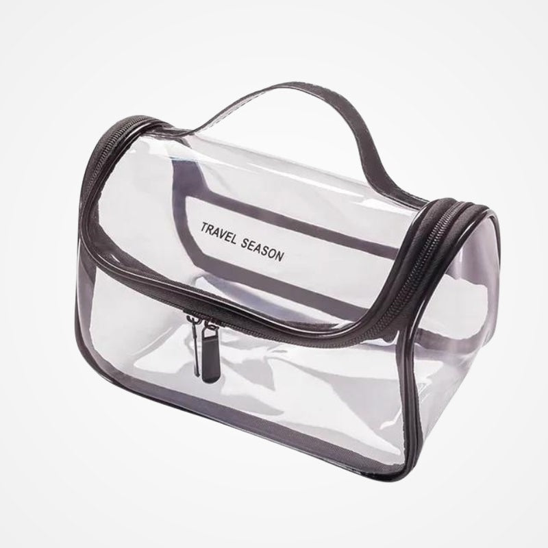 Trousse de toilette en coloris argent et noir
