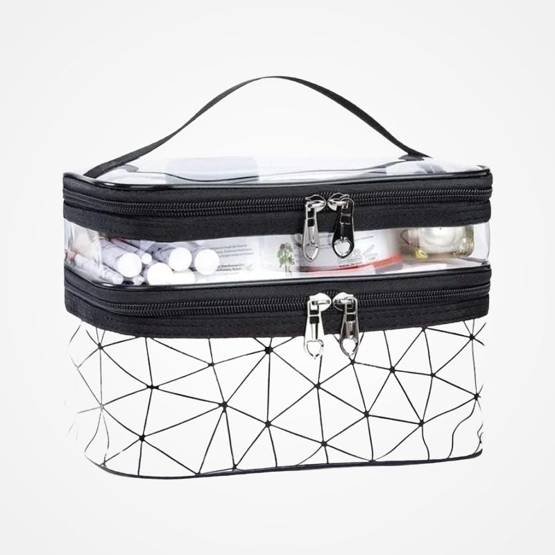Trousse vanity souple fermée avec poignée de transport