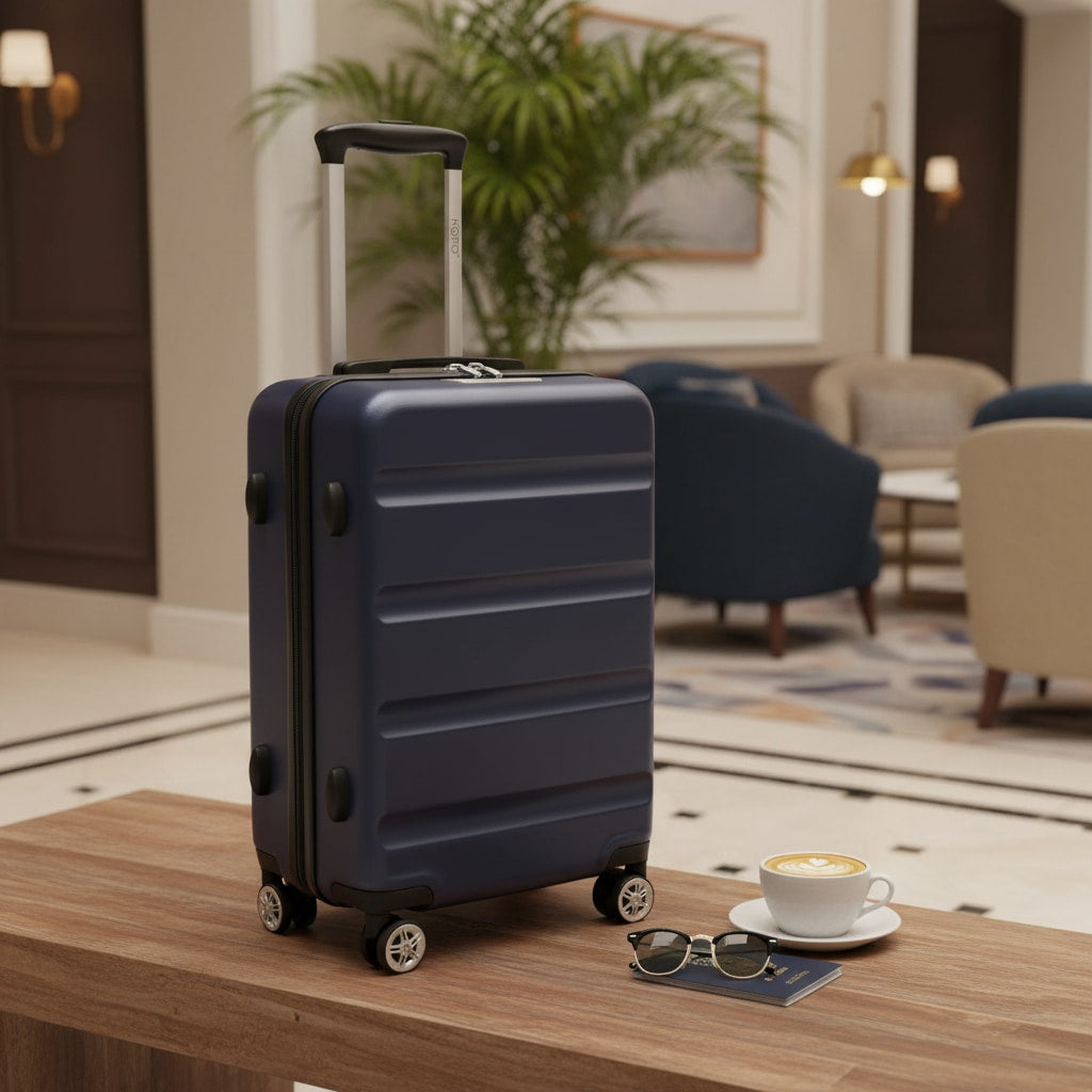 Valise soute rigide en situation de voyage